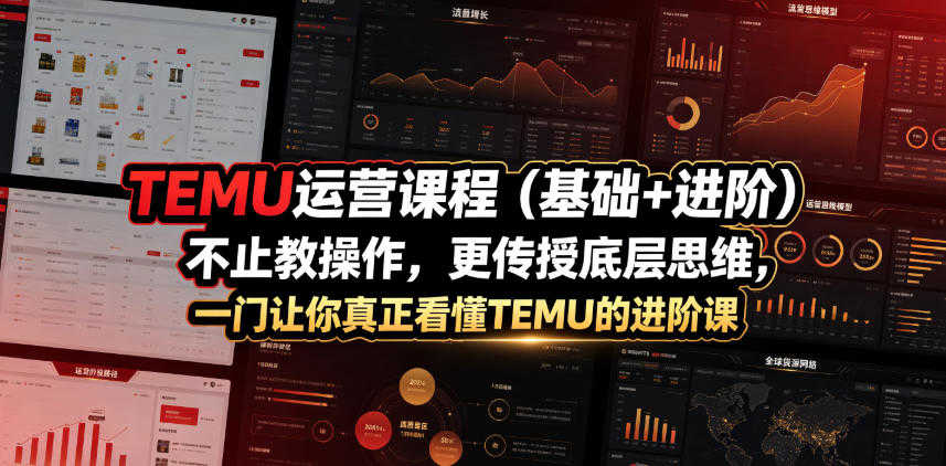 TEMU运营课程（基础+进阶）实战教程 - 2026最新指南 | 一人创业网