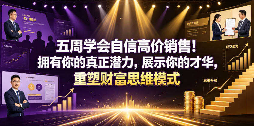 五周学会自信高价销售课程 - 2026最新指南 | 一人创业网