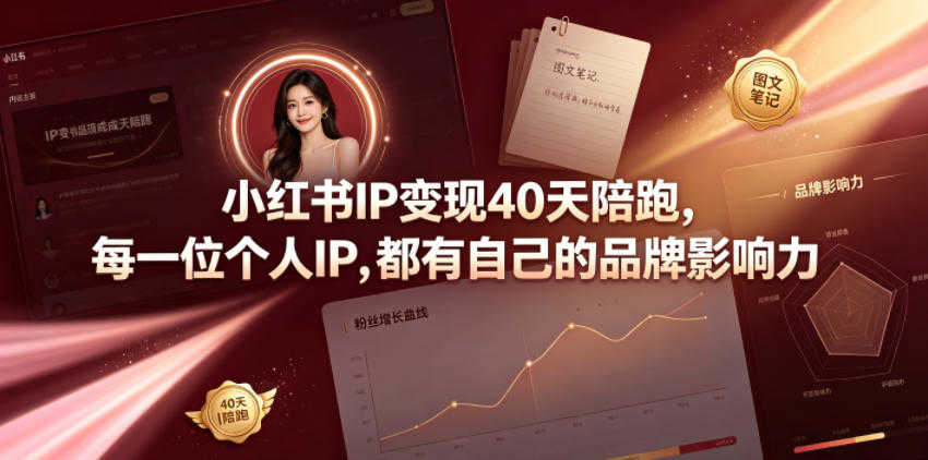 小红书IP变现40天陪跑教程 - 2026最新指南 | 一人创业网