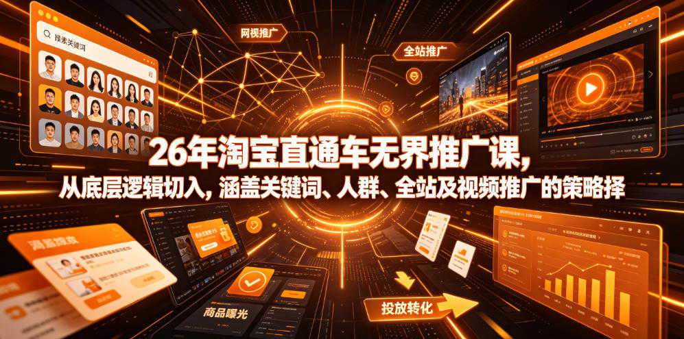 淘宝直通车无界推广实战教程 - 2026最新指南 | 一人创业网