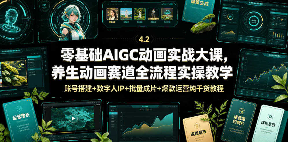 零基础AIGC动画实战大课 - 2026最新指南 | 一人创业网