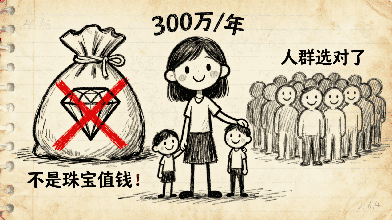 00后女生做中老年人珠宝私域，年入300万 | 一人创业网 | Y125