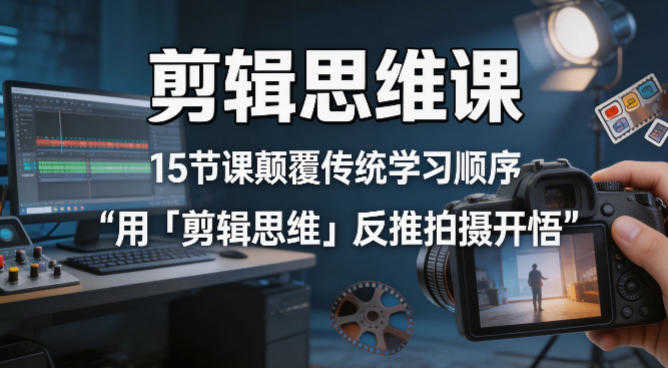 剪辑思维课 - 颠覆传统学习顺序以剪导拍 | 一人创业网