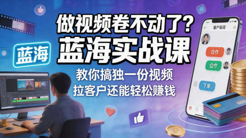 YouTube蓝海视频获客实战课 - 独家内容破局与轻松变现 | 一人创业网