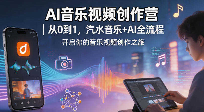 AI音乐视频创作营 - 从0到1汽水音乐+AI全流程 | 一人创业网