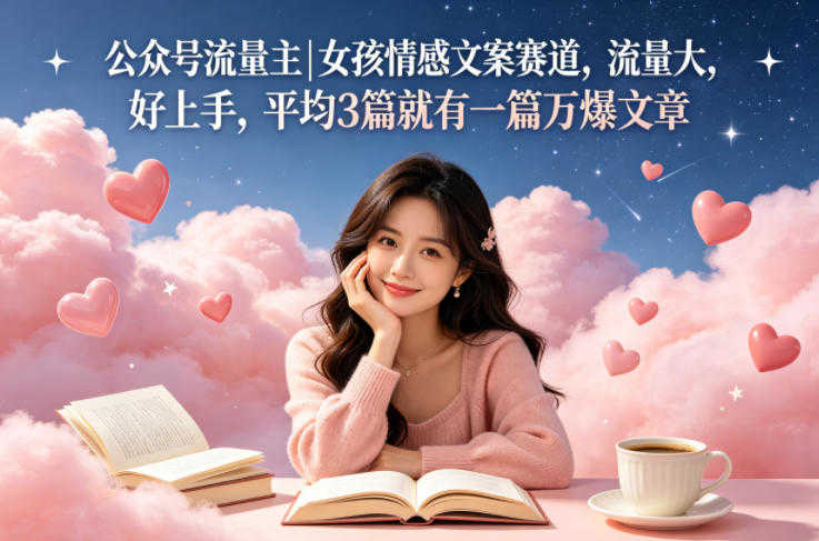 公众号流量主女孩情感文案赛道 - 冷门玩法 | 一人创业网