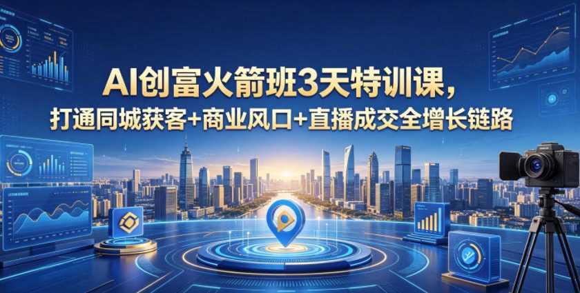 AI创富火箭班3天特训课 - 2026年最新指南 | 一人创业网