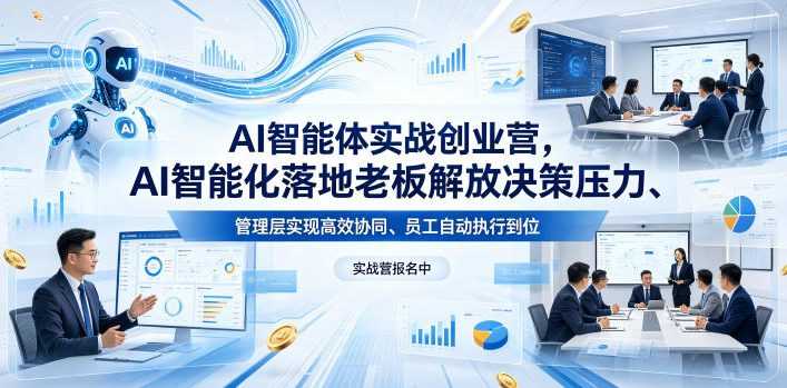 AI智能体实战创业营:企业全业务AI智能化落地 | 一人创业网
