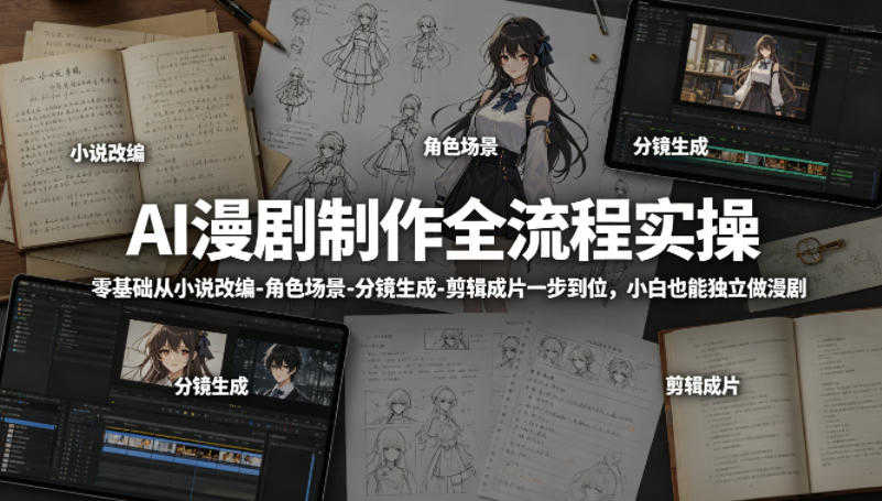 AI漫剧制作全流程实操教程 - 2026最新零基础小白指南 | 一人创业网