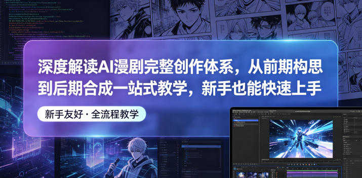 AI漫剧完整创作体系实战教程 - 2026最新指南 | 一人创业网