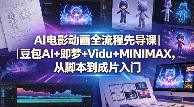 AI电影动画全流程先导课 - 2026四大AI工具入门指南 | 一人创业网