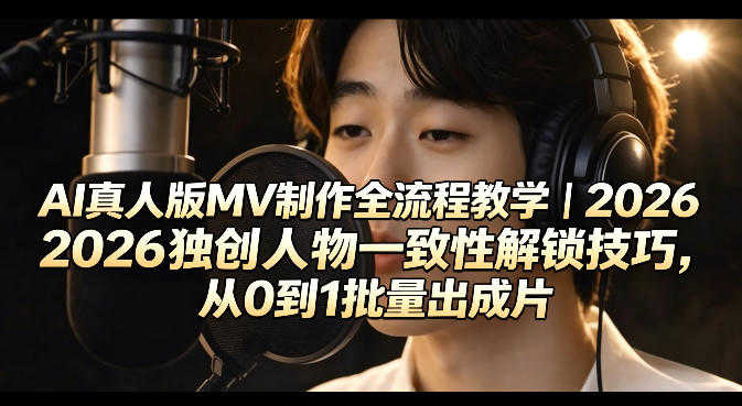 AI真人版MV制作全流程教学 - 2026最新指南 | 一人创业网