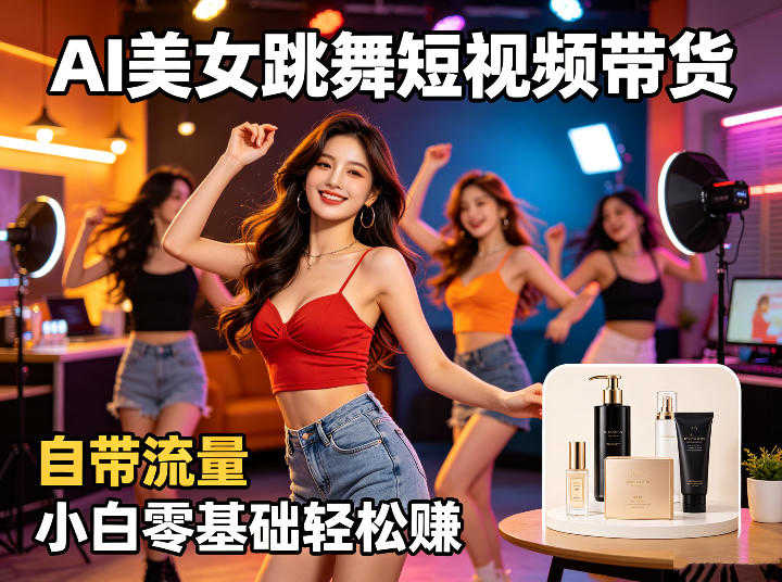 AI美女跳舞短视频带货：自带流量，小白零基础轻松賺，详细拆解 | 一人创业网
