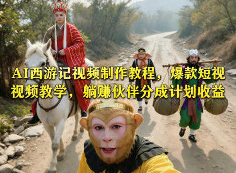 AI西游记视频制作教程 - 爆款短视频伙伴分成 | 一人创业网