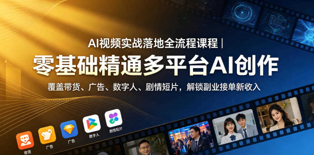 AI视频实战落地全流程课程 - 2026最新指南 | 一人创业网