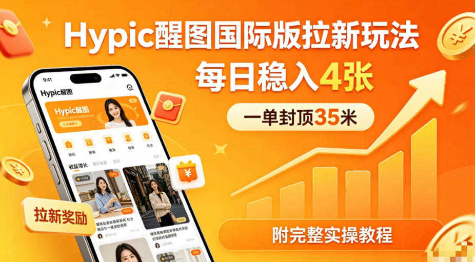 Hypic醒图国际版拉新玩法实战教程 - 最新指南 | 一人创业网