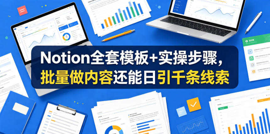 Notion全套模板+实操步骤 - 批量做内容日引千条线索 | 一人创业网