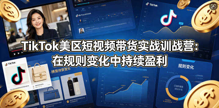 TikTok美区短视频带货实战训战营 - 2026最新指南 | 一人创业网