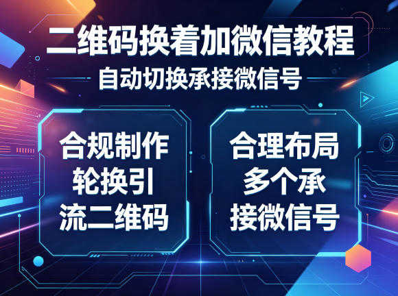 二维码换着加微信教程，自动切换承接微信号 | 一人创业网