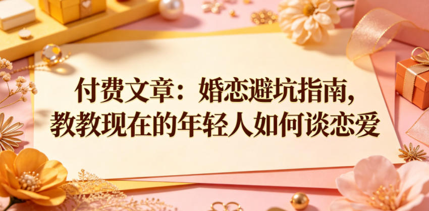 婚恋避坑指南实战教程 - 2026最新指南 | 一人创业网