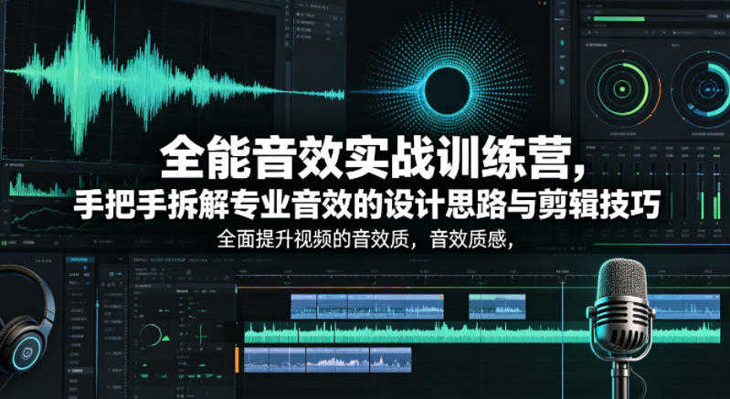 全能音效实战训练营 - 2025最新音效设计与剪辑指南 | 一人创业网