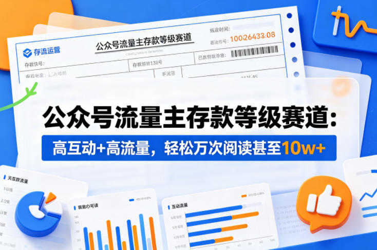 公众号流量主之存款等级赛道，高互动+高流量，轻松达到万次阅读，甚至10w+ | 一人创业网