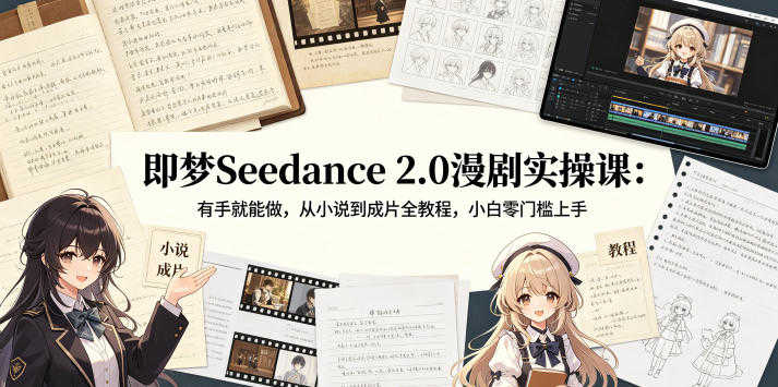 即梦Seedance 2.0漫剧实操课 - 2026最新指南 | 一人创业网