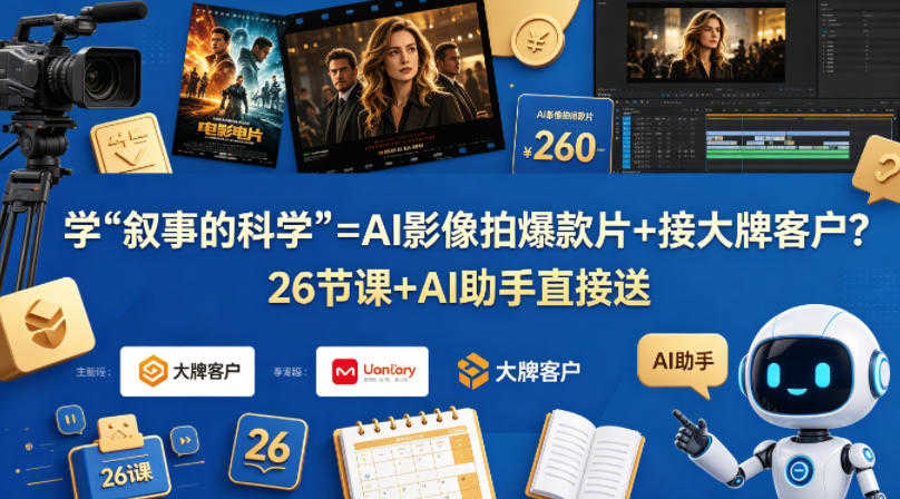 叙事的科学AI影像实战课 - 2026最新叙事营销指南 | 一人创业网