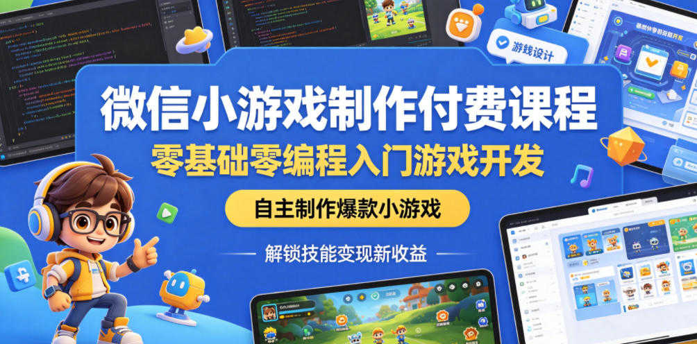 微信小游戏制作实战课 - 2026最新指南 | 一人创业网