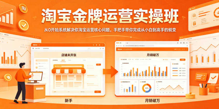 淘宝金牌运营实操班 - 2026最新指南 | 一人创业网