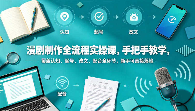 漫剧制作全流程实操课 - 2026最新手把手教学指南 | 一人创业网