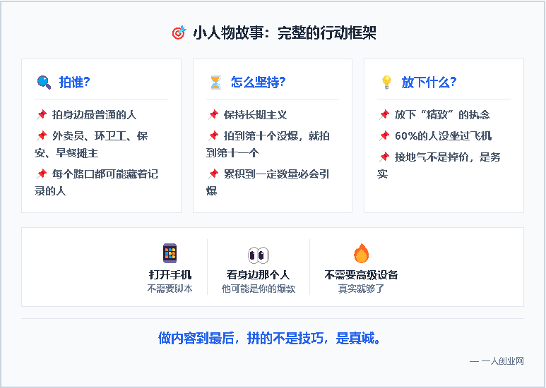 实体店做短视频，确定性最高的不是“拍得好”，是小人物故事 | 一人创业网