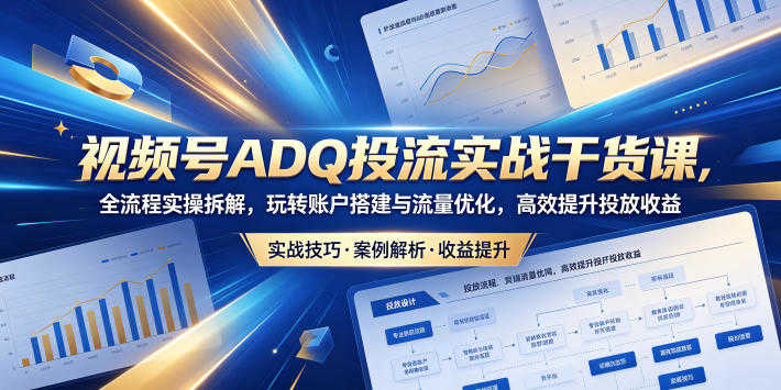 视频号ADQ投流实战教程 - 2026最新指南 | 一人创业网