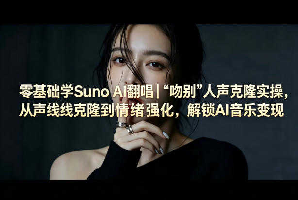 零基础学Suno AI翻唱｜《吻别》人声克隆实操，从声线克隆到情绪强化，解锁AI音乐变现 | 一人创业网
