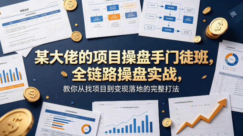 项目操盘手门徒班 - 全链路操盘实战，从找项目到变现落地 | 一人创业网