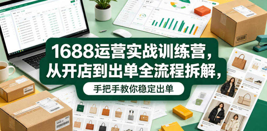 1688运营实战训练营 - 从开店到出单最新指南 | 一人创业网