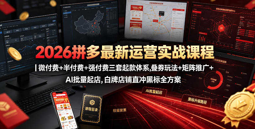 2026拼多多最新运营实战课程 - 2026最新指南 | 一人创业网