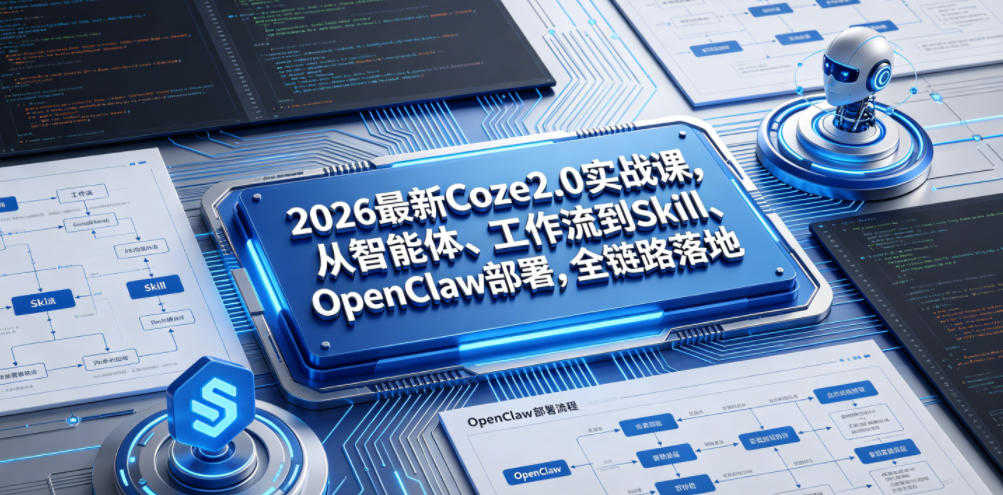 2026最新Coze2.0实战课 - 智能体、工作流到Skill与OpenClaw部署最新指南 | 一人创业网
