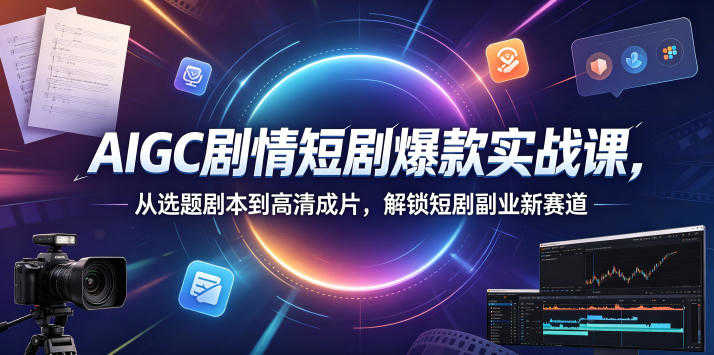 AIGC剧情短剧爆款实战课 - 2026年最新AI短剧制作与变现指南 | 一人创业网