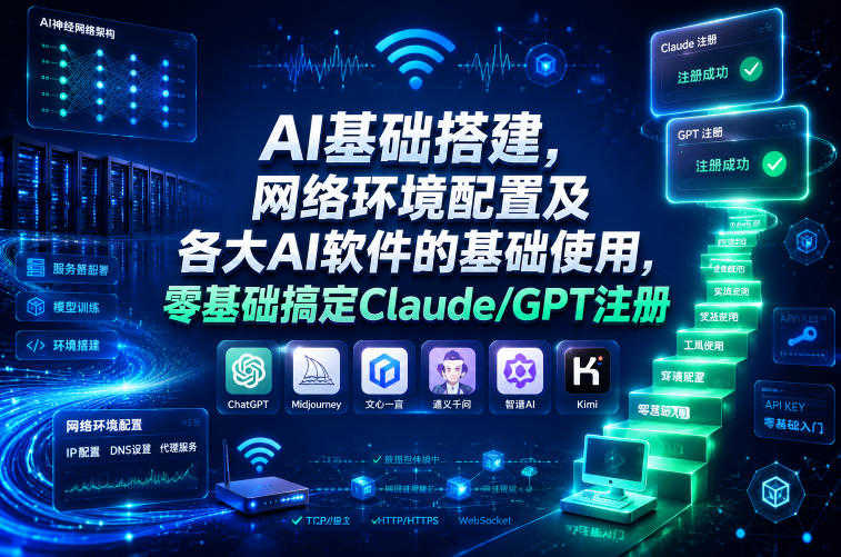 AI基础搭建 - 网络环境配置与各AI软件基础使用 - 2026年零基础教程 | 一人创业网