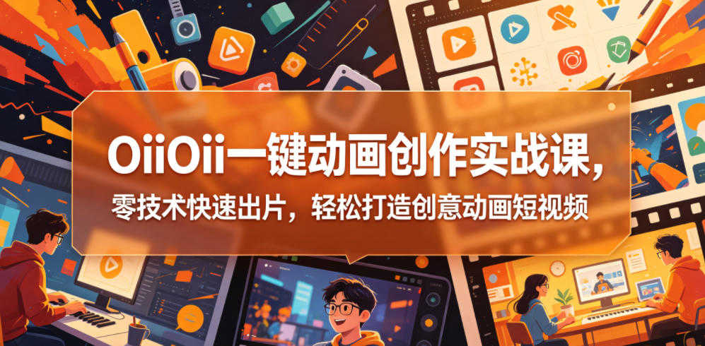 OiiOii一键动画创作实战课 - 2026年最新零技术快速出片指南 | 一人创业网