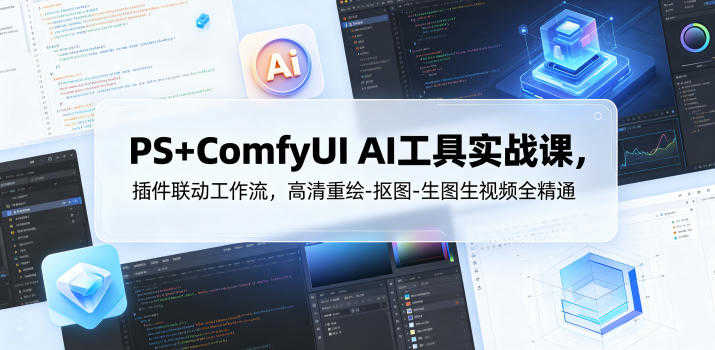 PS+ComfyUI AI工具实战课 - 2026年最新商用设计工作流指南 | 一人创业网