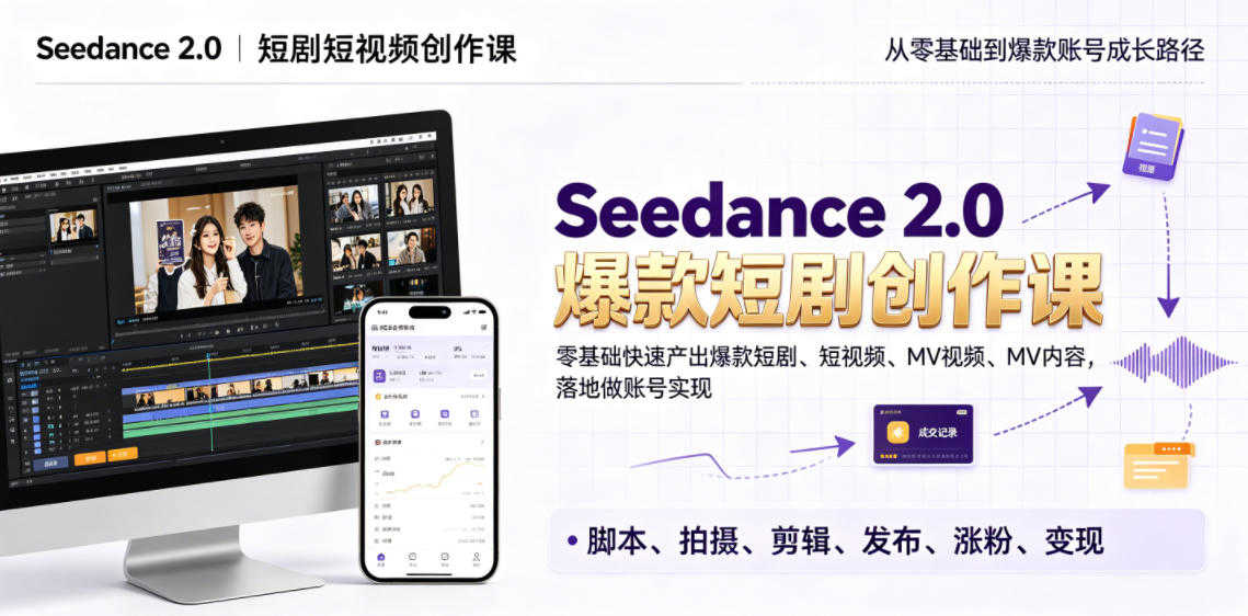 Seedance 2.0短剧短视频创作课 - 2026年最新指南 | 一人创业网