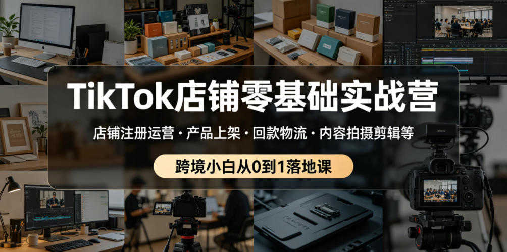 TikTok店铺零基础实战营 - 2026年最新跨境从0到1落地课 | 一人创业网