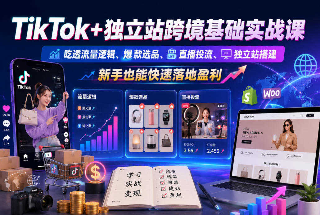 TikTok+独立站跨境实战教程 - 2026最新指南 | 一人创业网