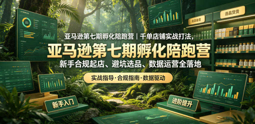 亚马逊第七期孵化陪跑营 - 千单店铺实战打法 - 2026最新指南 | 一人创业网