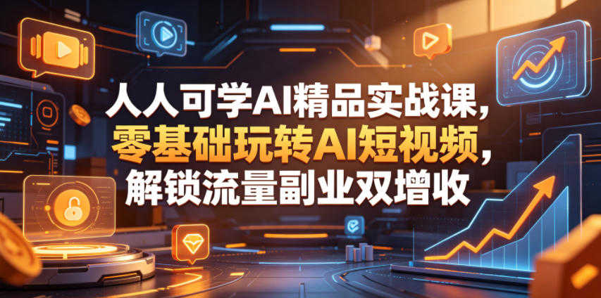 人人可学AI精品实战课 - 2026年最新零基础AI短视频创作与变现指南 | 一人创业网