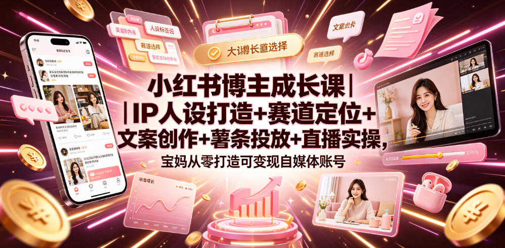 小红书博主成长课 - 2026最新指南 | 一人创业网