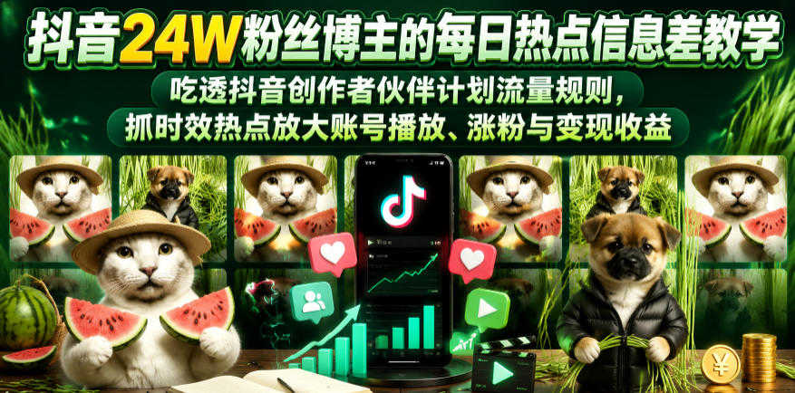 抖音热点信息差运营实战教程 - 2026最新指南 | 一人创业网
