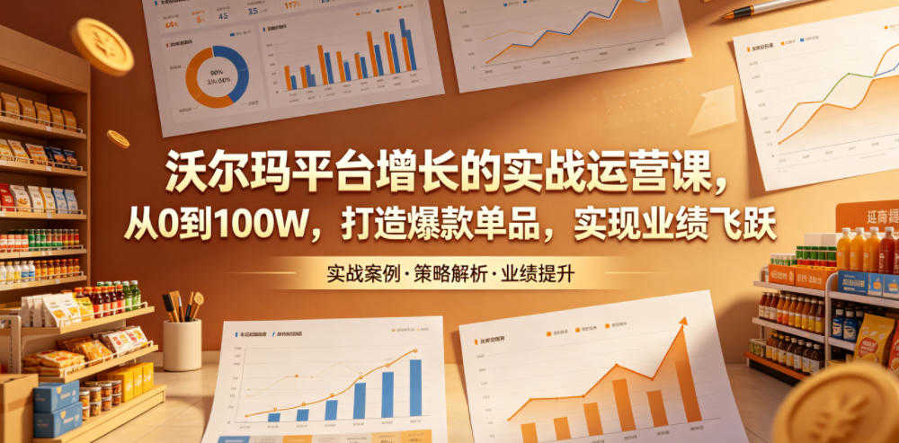 沃尔玛平台增长实战运营课 - 从0到100W爆款打造 | 一人创业网